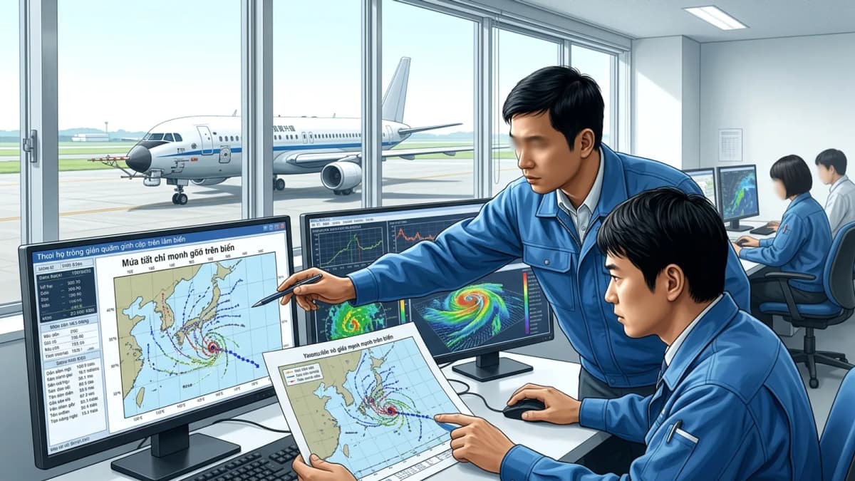 Bão số 9: Quan trắc bằng máy bay cảnh báo gió mạnh xa tâm bão