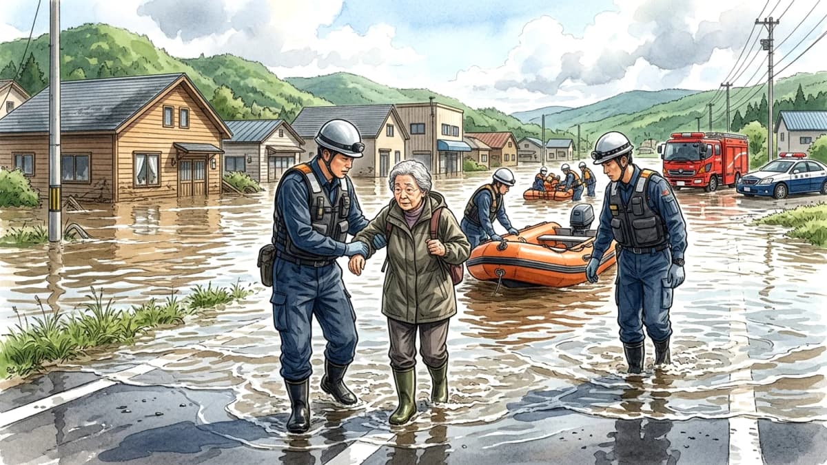Hokkaido: Mưa lớn kỷ lục tại Rikubetsu-cho, nguy cơ thiên tai gia tăng