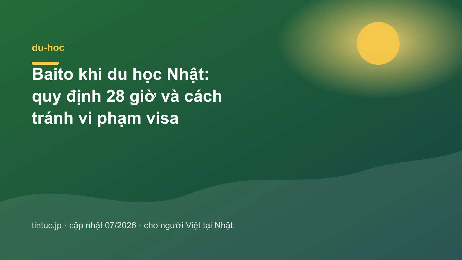 Baito khi du học Nhật: quy định 28 giờ và cách tránh vi phạm visa