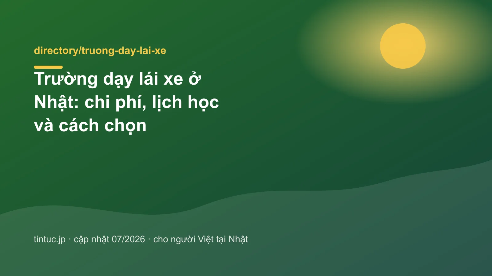 Trường dạy lái xe ở Nhật: chi phí, lịch học và cách chọn